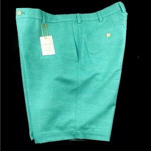 Peter Millar Performance Shorts Size 36 Crown Sport Salem Sport Fishing Green